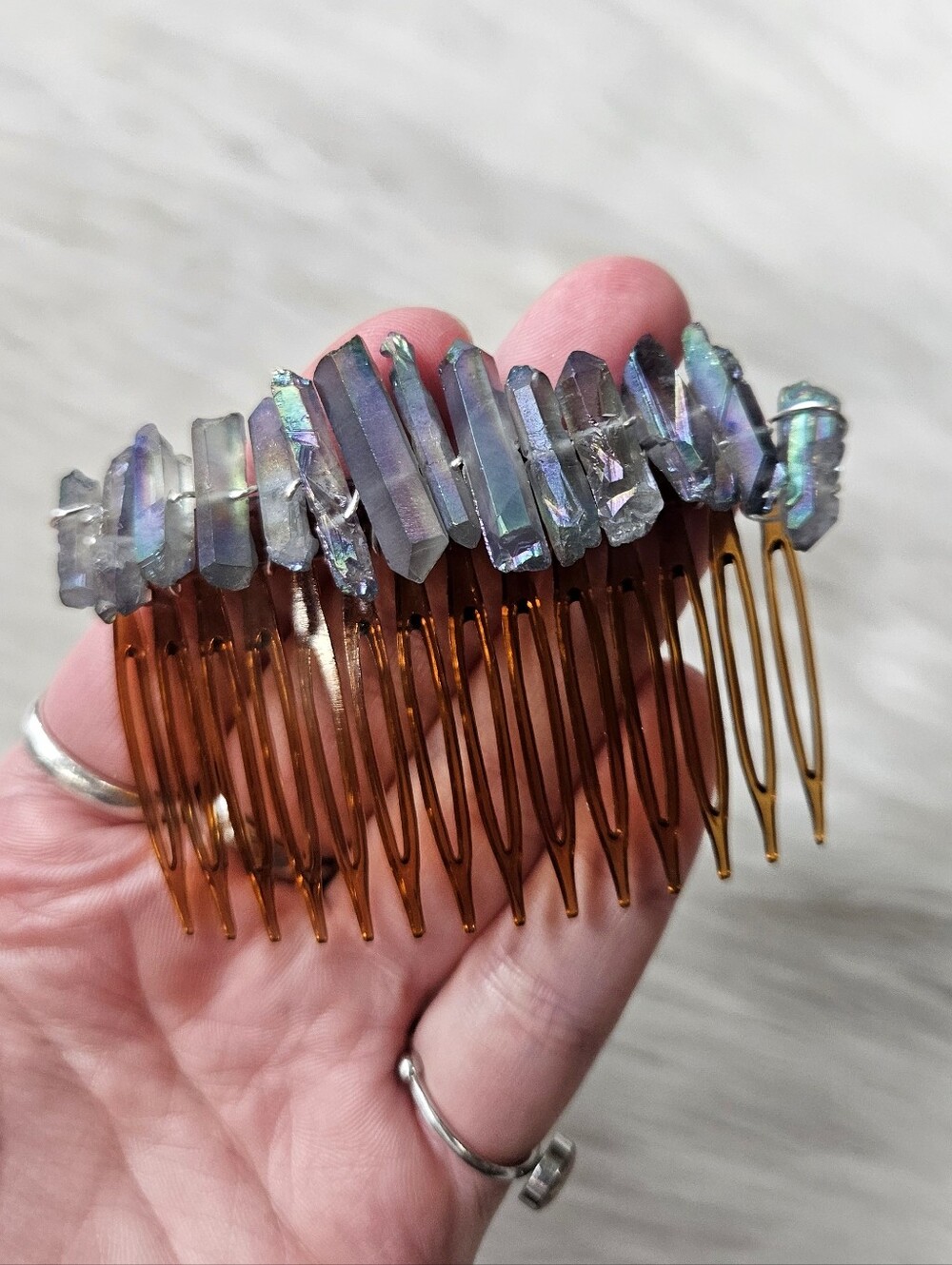 Gemstone Hair Comb - Picture 3 of 4